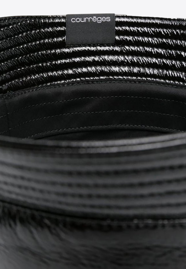 Courrèges Logo Embroidered Bucket Hat  Black 124ACP005VY0014_9999