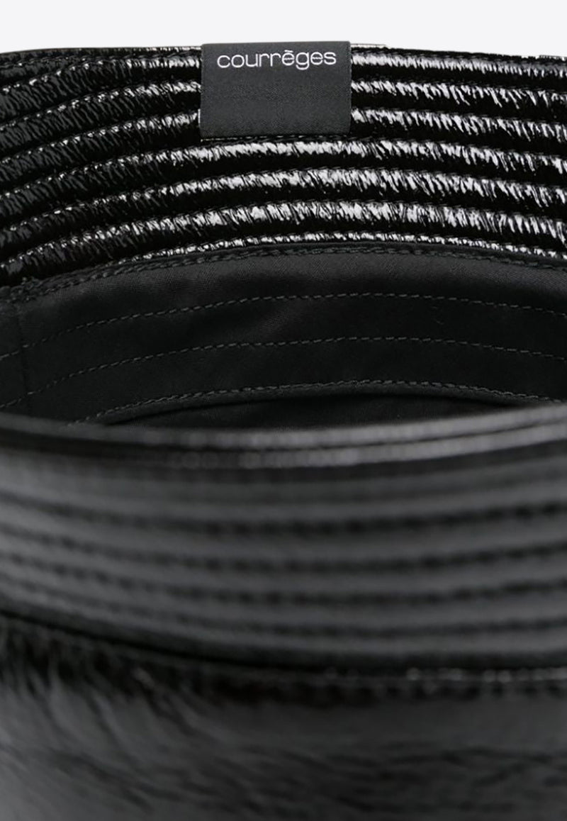 Courrèges Logo Embroidered Bucket Hat  Black 124ACP005VY0014_9999