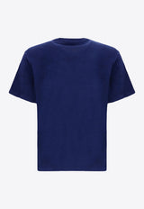 Prada Triangle Logo Crewneck T-shirt Blue UJN885S23216JK_F0008