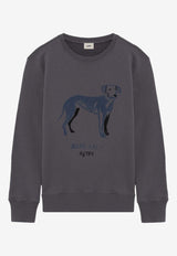 Autry Lacy Water Print Crewneck Sweatshirt Gray SWPM76_JF