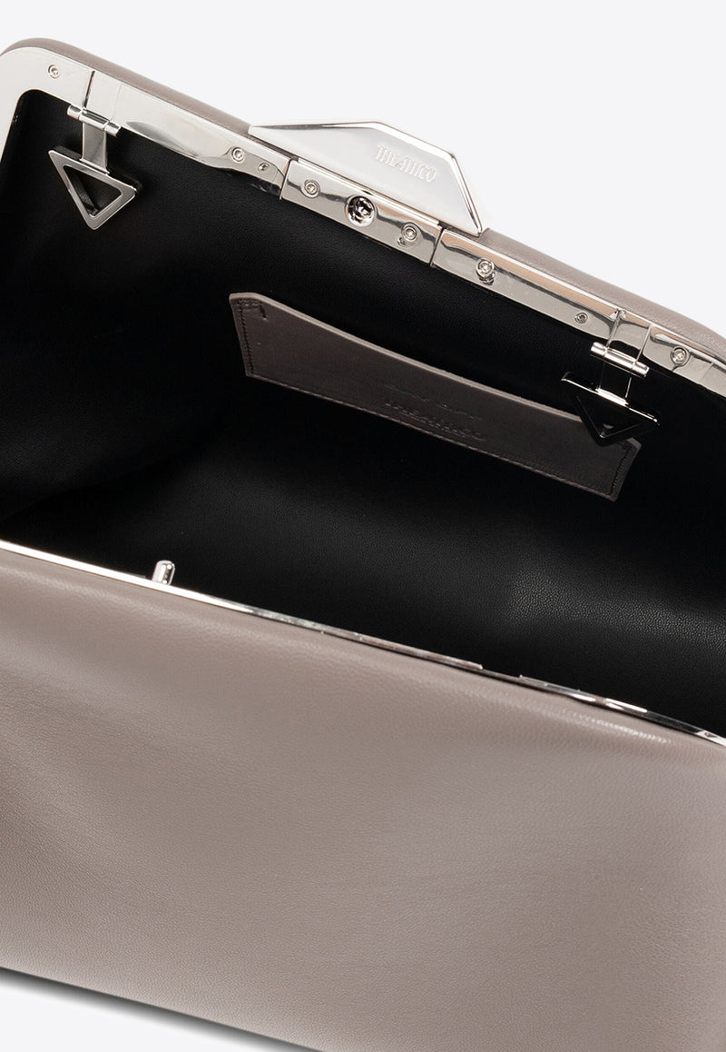 The Attico Day Off Nappa Leather Clutch Bag Taupe 247WAH49L001_326