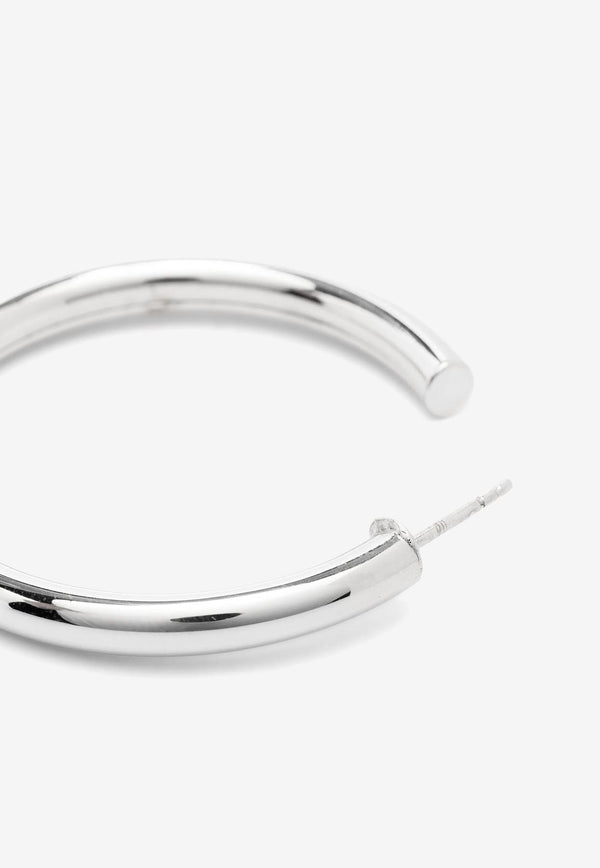 Lemaire Medium Classic Hoop Earrings Silver JW0096LO0042_BK927