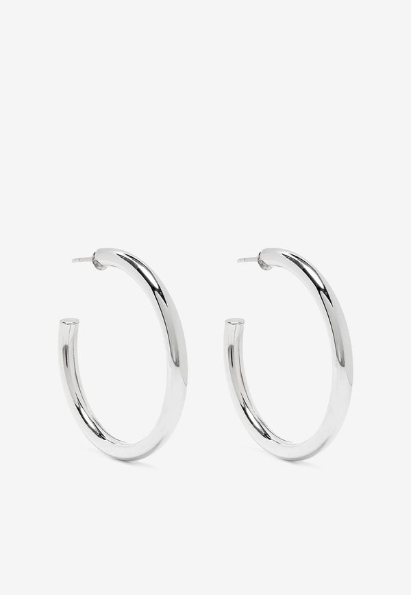 Lemaire Medium Classic Hoop Earrings Silver JW0096LO0042_BK927