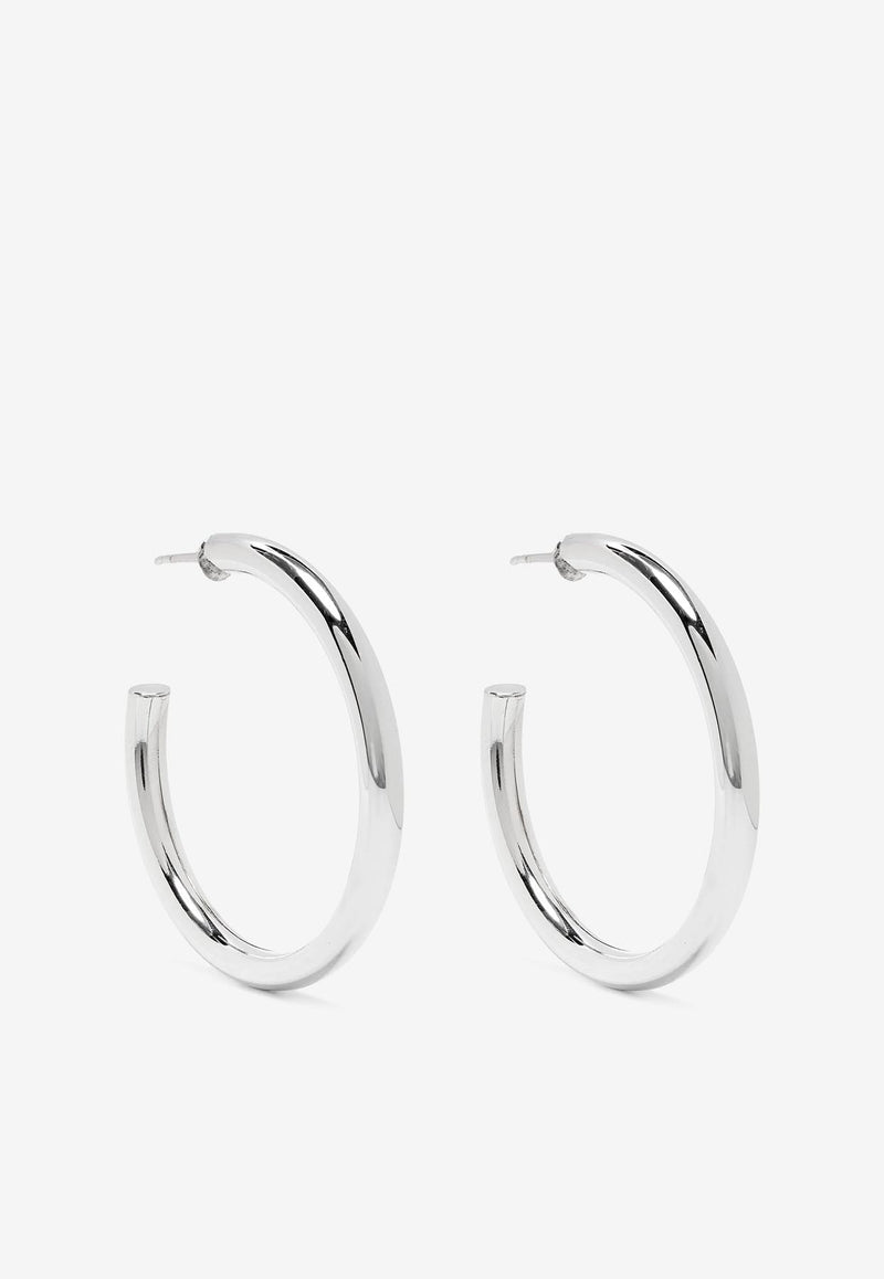 Lemaire Medium Classic Hoop Earrings Silver JW0096LO0042_BK927