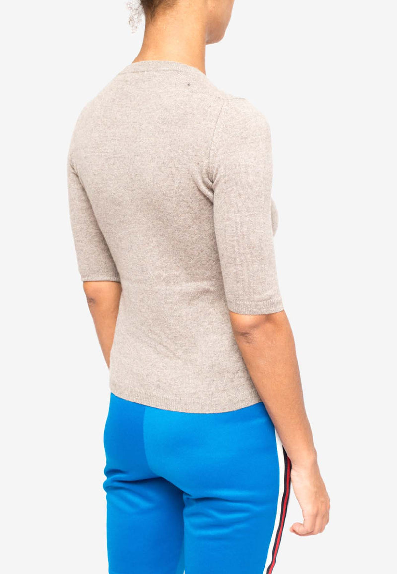 La Rose Cashmere Knit Top Gray GDC22805C_20629