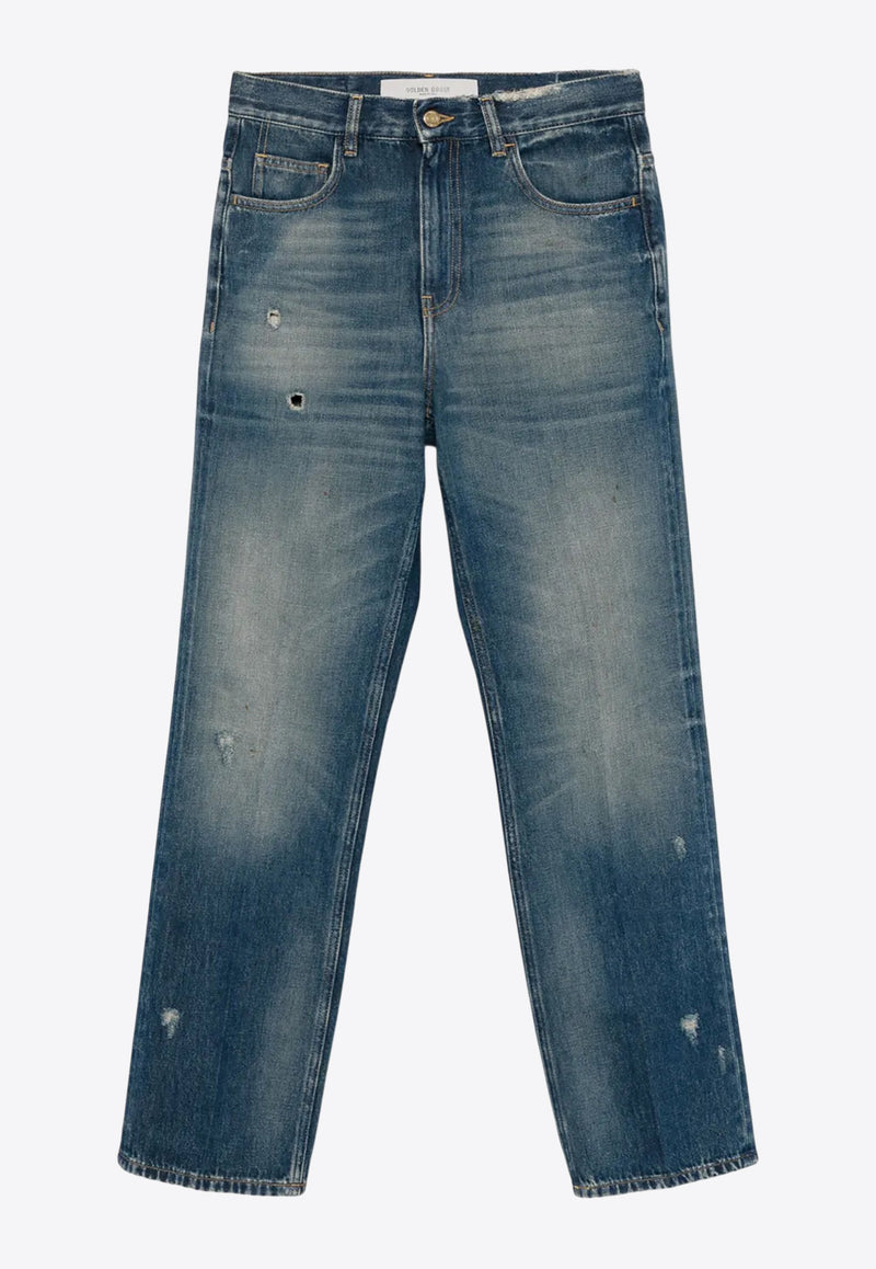 Golden Goose DB Journey Distressed Faded Jeans Blue GWP02133P001851_50100