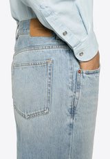 Saint Laurent Washed Straight-Leg Jeans  Blue 795394Y21KD_4414