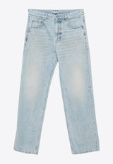 Saint Laurent Washed Straight-Leg Jeans  Blue 795394Y21KD_4414