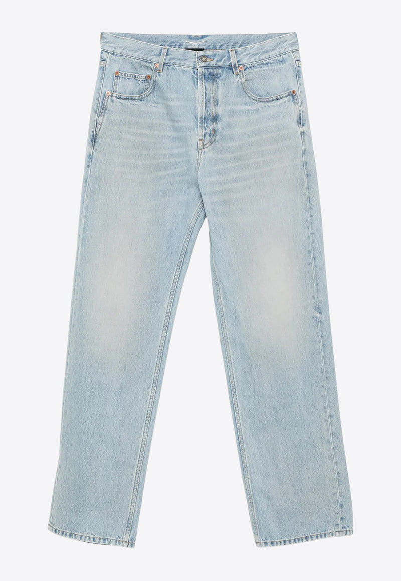 Saint Laurent Washed Straight-Leg Jeans  Blue 795394Y21KD_4414