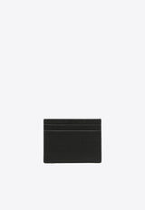 Saint Laurent Logo Stamp Grained Leather Cardholder Black 375946BTY0N_1000