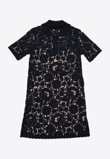 P.A.R.O.S.H Copper Floral Knit Mini Dress Navy D550877COPPER_012