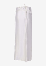 Ann Demeulemeester Eveline Satin Maxi Skirt White B0010457FA573_002