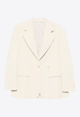 P.A.R.O.S.H Raisa25 Double-Breasted Blazer Cream D420326RAISA25_002