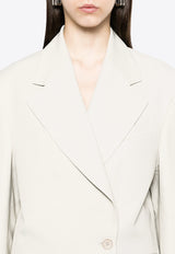 P.A.R.O.S.H Raisa25 Double-Breasted Blazer Cream D420326RAISA25_002