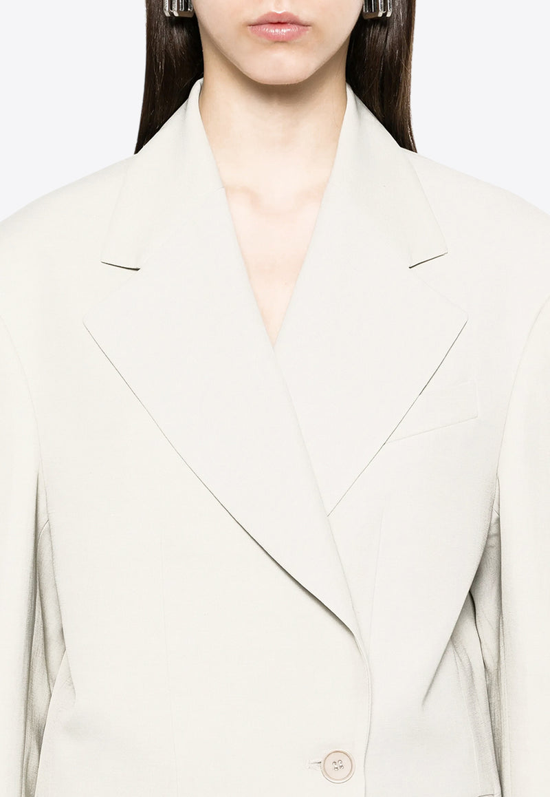 P.A.R.O.S.H Raisa25 Double-Breasted Blazer Cream D420326RAISA25_002