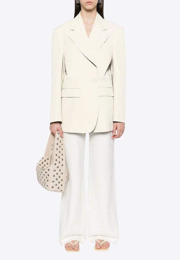 P.A.R.O.S.H Raisa25 Double-Breasted Blazer Cream D420326RAISA25_002