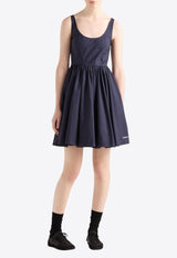 Prada Scoop-Neck Pleated Mini Dress Navy P3O56SOOO16NT_F0008