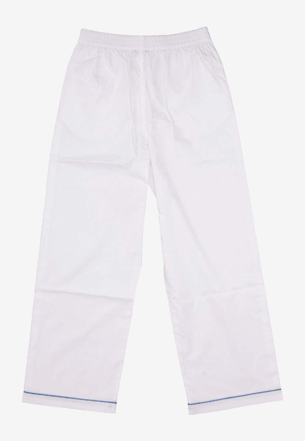 La Rose Signature Pajama Pants White PS001001_WHITE