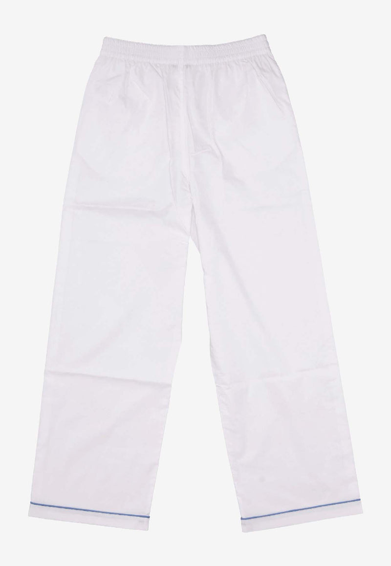 La Rose Signature Pajama Pants White PS001001_WHITE