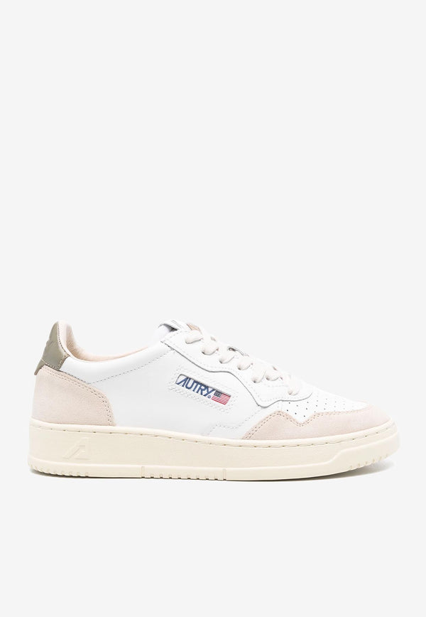 Autry Medalist Leather Low-Top Sneakers White AULMLS_77