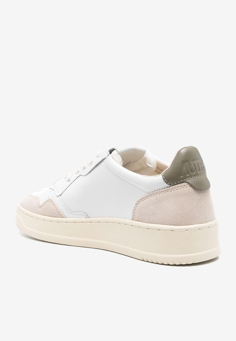 Autry Medalist Leather Low-Top Sneakers White AULMLS_77