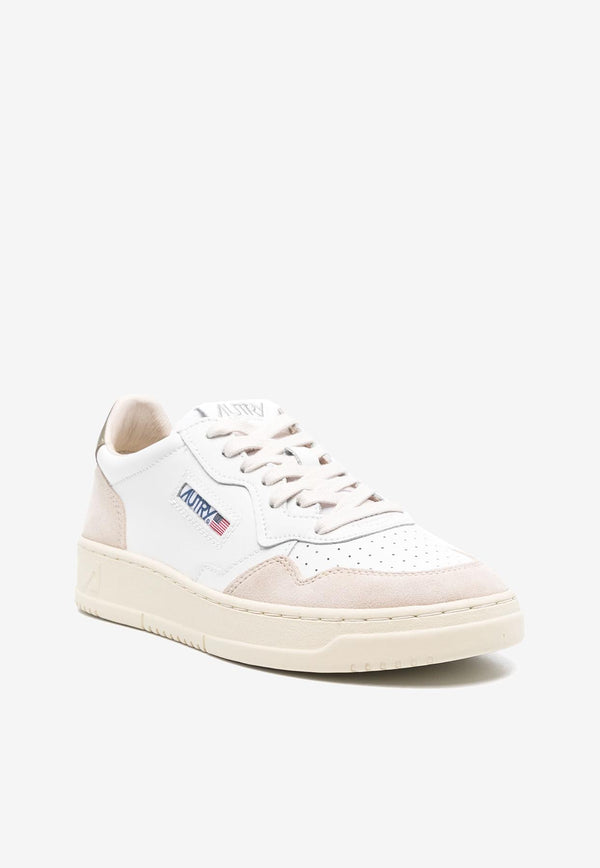 Autry Medalist Leather Low-Top Sneakers White AULMLS_77