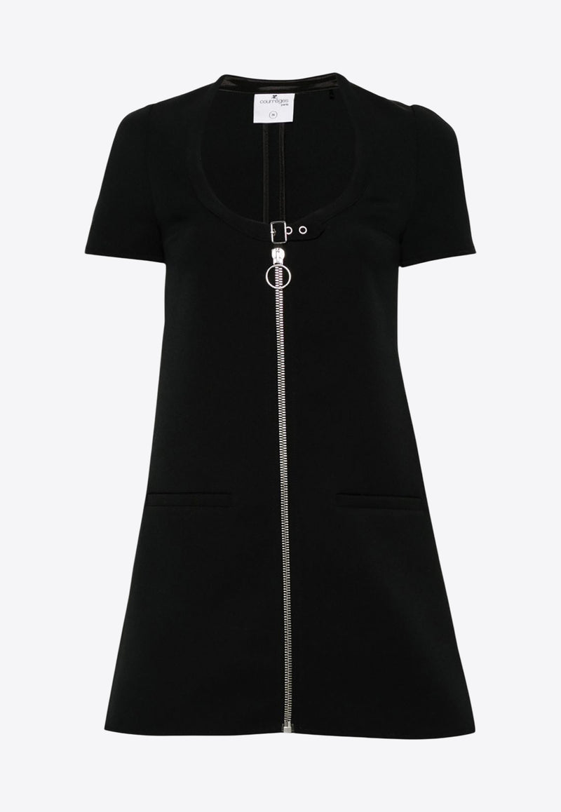 Courrèges Holistic Buckle Twill Dress Black 124CRO370PL0007_9999