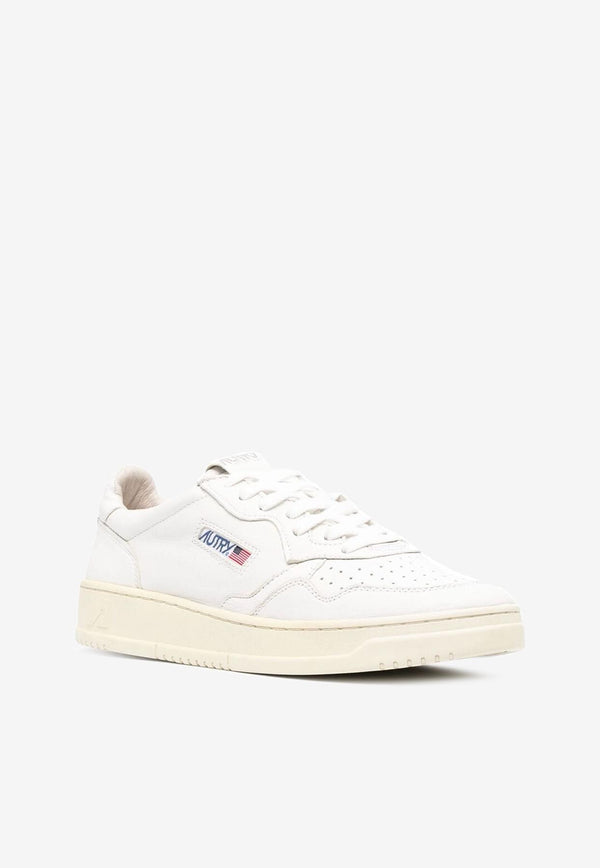 Autry Medalist Leather Low-Top Sneakers White AULMGG_04
