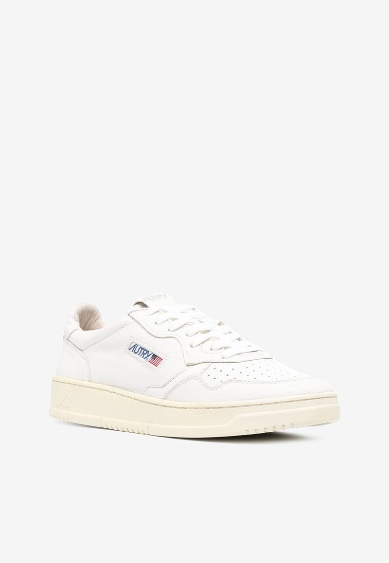 Autry Medalist Leather Low-Top Sneakers White AULMGG_04