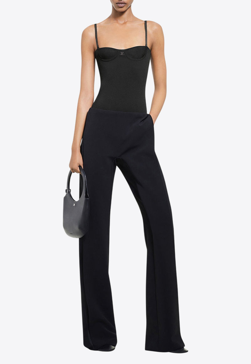 Courrèges Illusion Straight-Leg Pants Black 424CPA276PL0159_9999