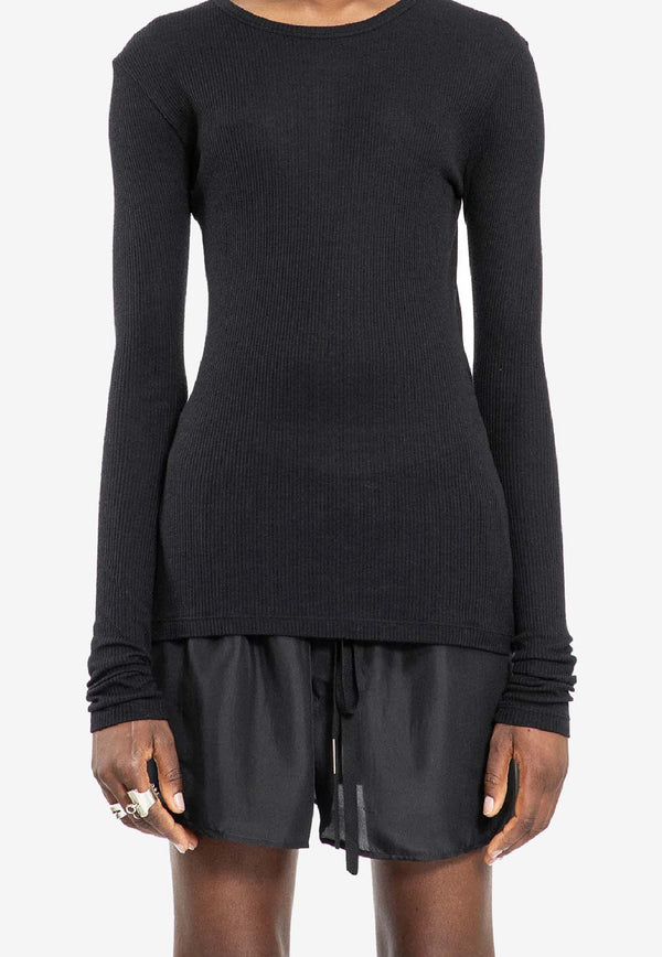 Ann Demeulemeester Fiene Long-Sleeved Slim T-shirt Black B0011488FA570_099