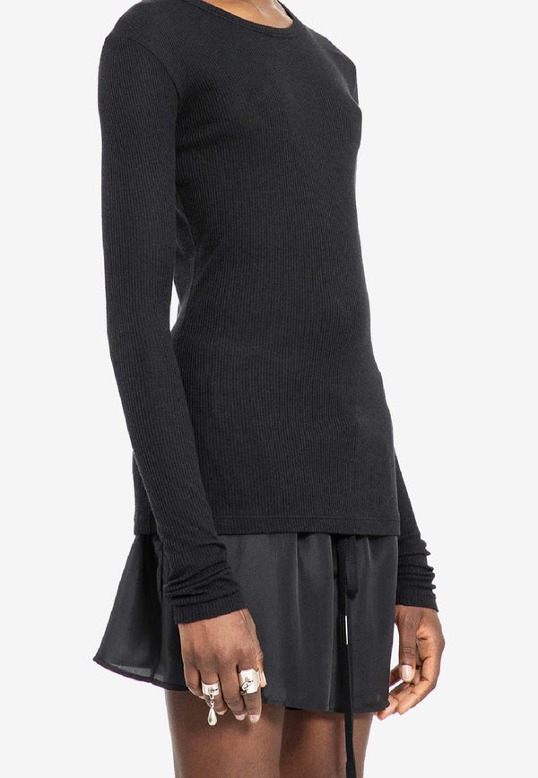 Ann Demeulemeester Fiene Long-Sleeved Slim T-shirt Black B0011488FA570_099