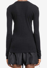 Ann Demeulemeester Fiene Long-Sleeved Slim T-shirt Black B0011488FA570_099