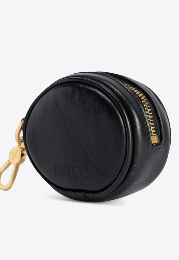 Patou Mini JP Leather Pouch Keyring Black SL0035000_999B