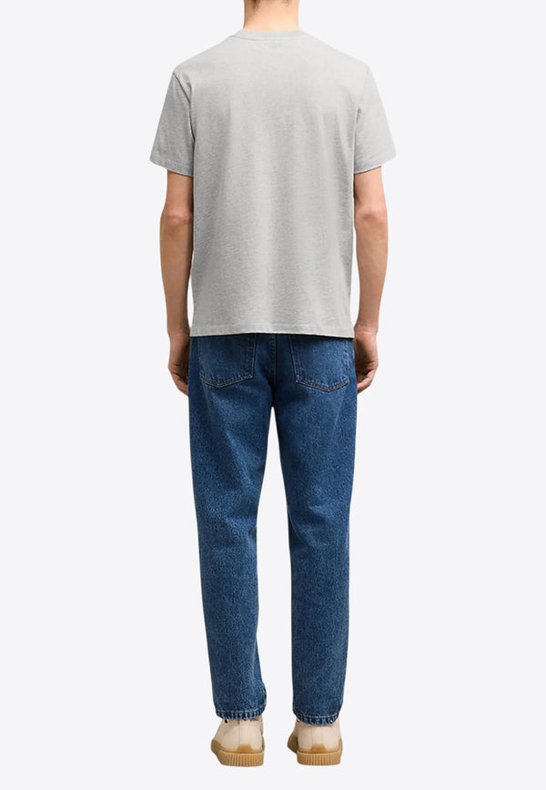 AMI PARIS Ami De Coeur Crewneck T-shirt Gray BFUTS035724_0951