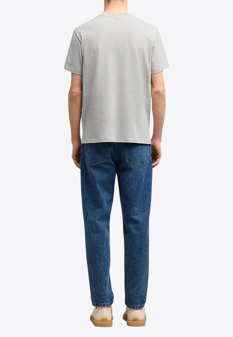 AMI PARIS Ami De Coeur Crewneck T-shirt Gray BFUTS035724_0951