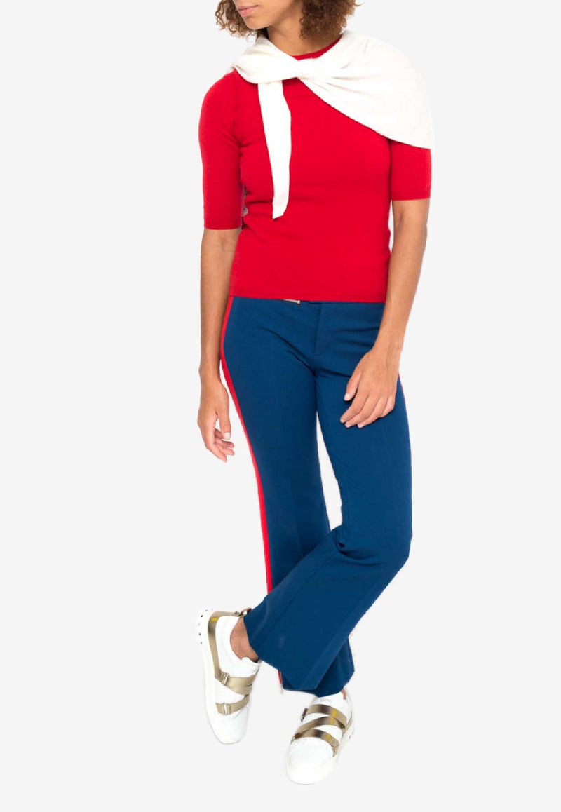 La Rose Cashmere Knit Top Red GDC22805C_40063