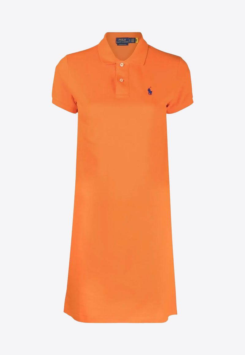 Ralph Lauren Pony Mini Polo T-shirt Dress Orange 211799490015_800