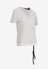 Ann Demeulemeester Fanie October And The Eyes Print T-shirt with Strap White B0012549FA206_003