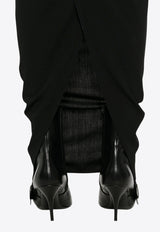 Rick Owens Soft Pillar Maxi Skirt Black RP01E7331WLP_09