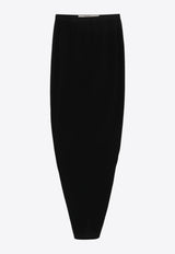 Rick Owens Soft Pillar Maxi Skirt Black RP01E7331WLP_09