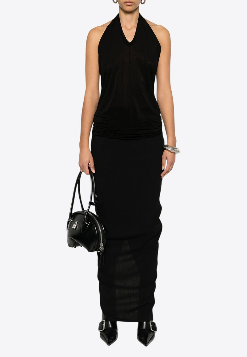 Rick Owens Soft Pillar Maxi Skirt Black RP01E7331WLP_09
