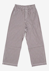 La Rose Striped Pajama Pants Beige PS001001_BROWN STRIPES