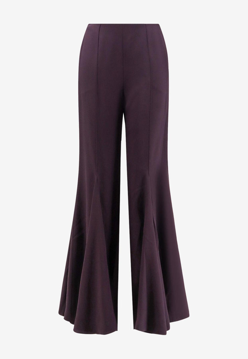Chloé Classic Flared Pants Purple CH25SPA09355_56B_DEEP PURPLE_32772865