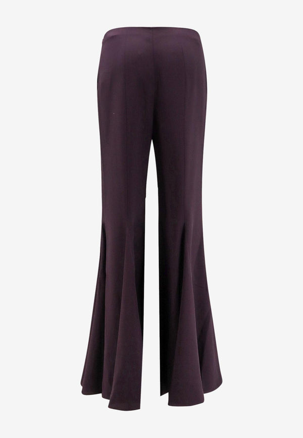 Chloé Classic Flared Pants Purple CH25SPA09355_56B_DEEP PURPLE_32772865