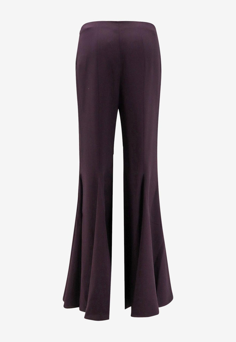 Chloé Classic Flared Pants Purple CH25SPA09355_56B_DEEP PURPLE_32772865