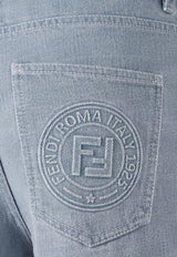 Fendi Embossed Logo Slim Jeans Denim FLP864ASMB_F1RX3_STONE_32773588