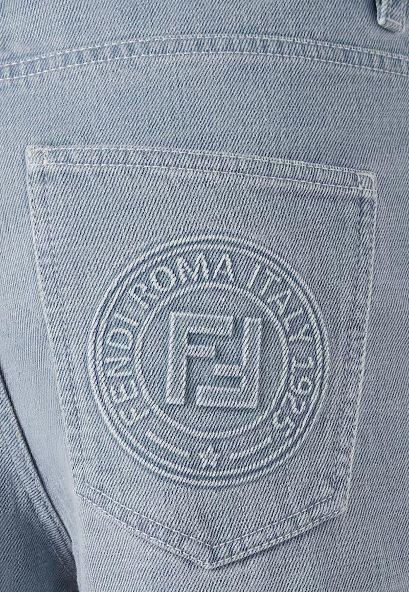 Fendi Embossed Logo Slim Jeans Denim FLP864ASMB_F1RX3_STONE_32773588