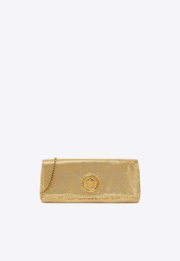 Versace La Medusa Metal Mesh Clutch Gold 1019867 1A15323 1X00V