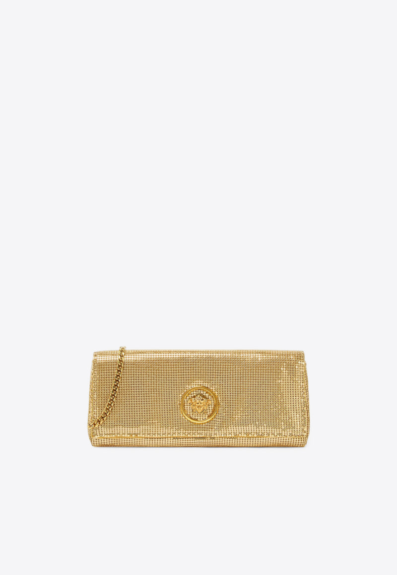 Versace La Medusa Metal Mesh Clutch Gold 1019867 1A15323 1X00V